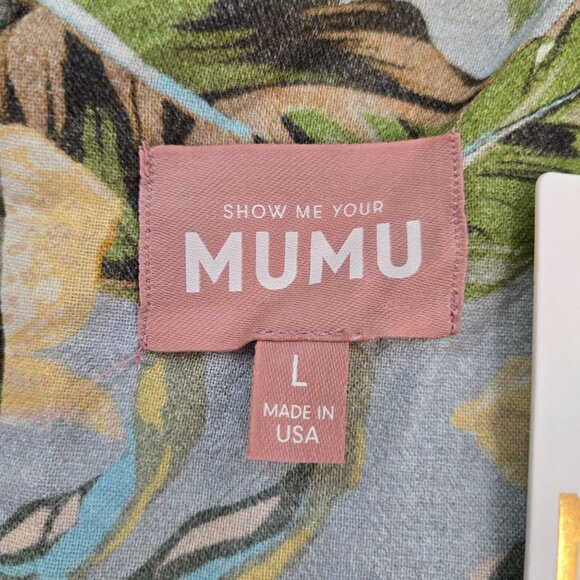 NWT Show Me Your MuMu Floral Lauren Tie Mini Dress Size Large - Picture 3 of 10